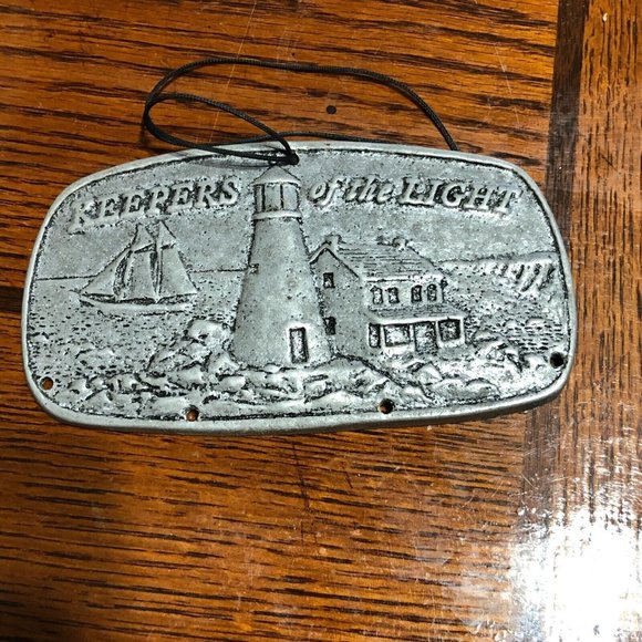 Keepers of the Light Metal Plaque Lighthouse Sailboat Nautical Design Ornament - Picture 4 of 7